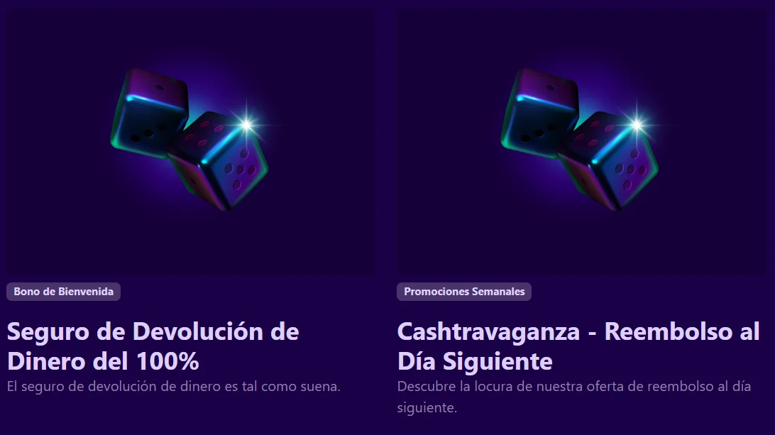 Paradise8 Casino promociones con bono de devolución de dinero y cashback semanal